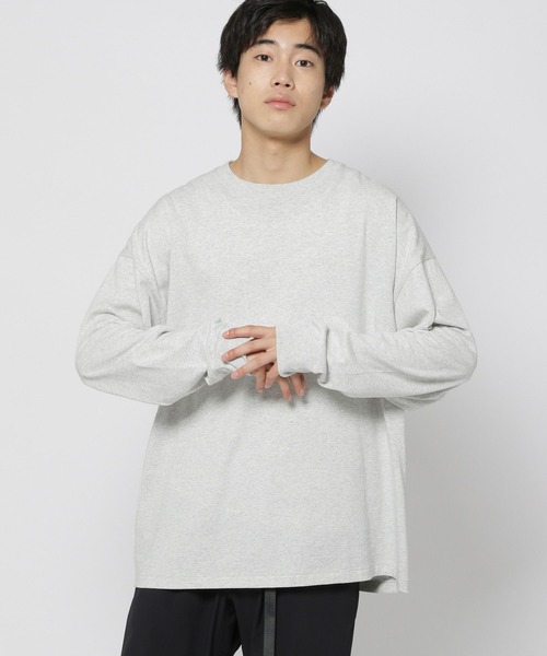 niko and...（ニコアンド）の「16oz USAコットン無地ロンT（Tシャツ/カットソー・メンズ・ライトグレー/オフホワイト/ブラック・LARGE/MEDIUM）」の5枚目の写真