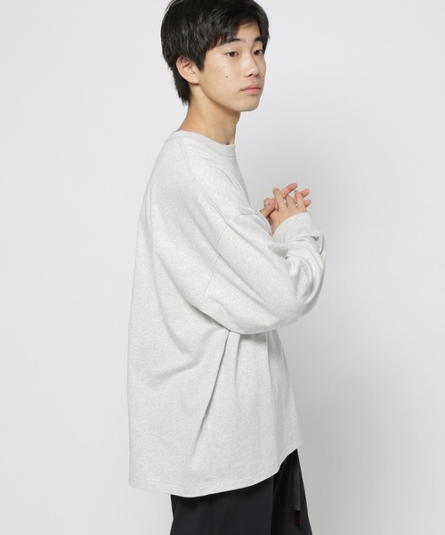 niko and...（ニコアンド）の「16oz USAコットン無地ロンT（Tシャツ/カットソー・メンズ・ライトグレー/オフホワイト/ブラック・LARGE/MEDIUM）」の6枚目の写真