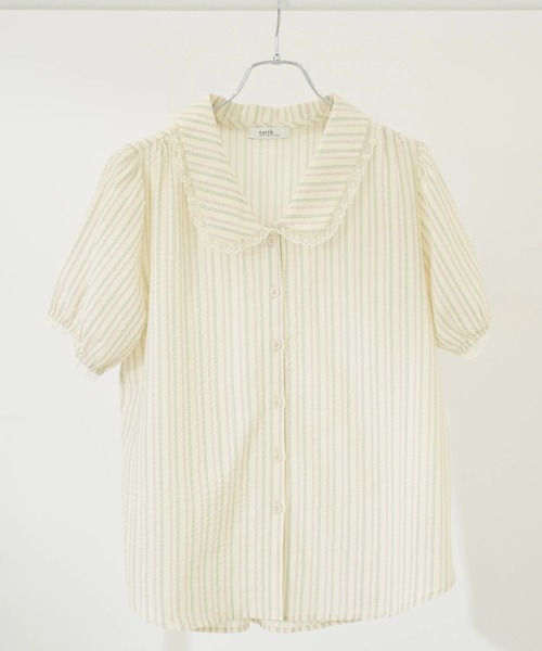 美品　エムエイチエル　シャツ　ブラウス　ショートスリーブ UNITED ARROWS ブラウス シャツ エンブロイダリーショート