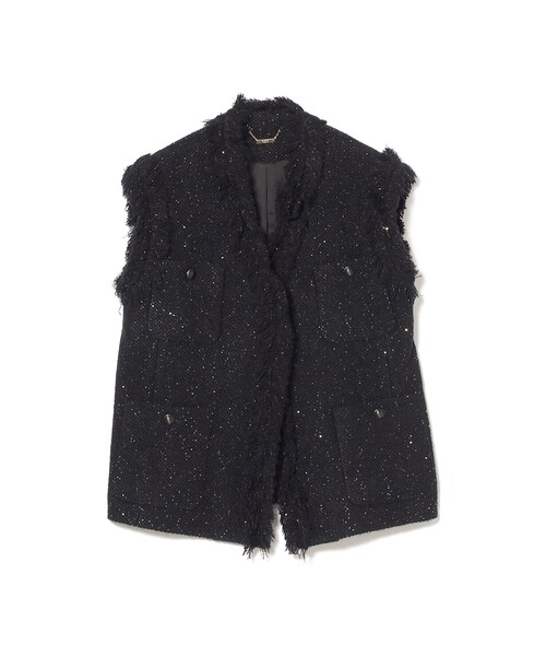 カラーツイード ジレ