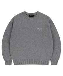 『mahagrid/マハグリッド』 BASIC LOGO NEP KNIT SWEATER/ベーシックロゴ ネップニットセーター