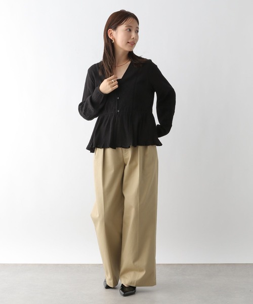 LEPSIM（レプシィム）の「刺繍ペプラムブラウス　128200（シャツ/ブラウス・レディース・ブラック/オフホワイト・FREE）」の12枚目の写真