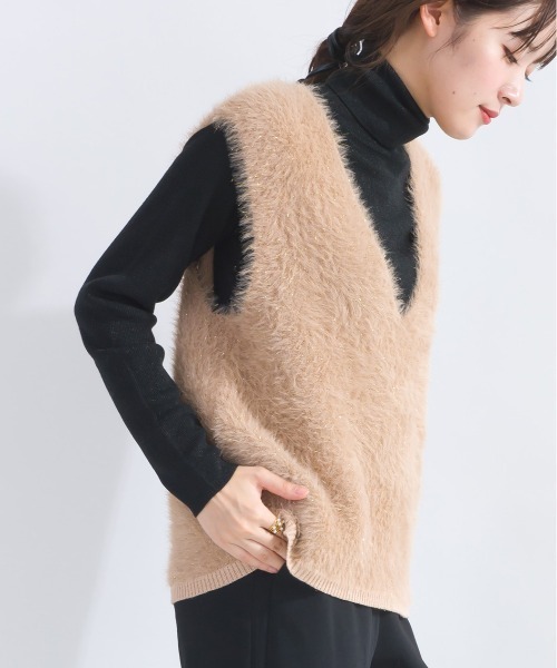 DIARIUM（ディアリウム）の「フェザーヤーンニットベスト（ベスト・レディース・キャメル/グレイッシュベージュ・M）」の14枚目の写真