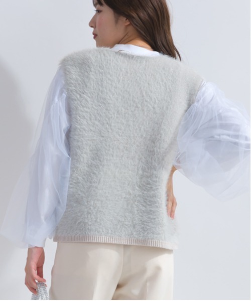 DIARIUM（ディアリウム）の「フェザーヤーンニットベスト（ベスト・レディース・キャメル/グレイッシュベージュ・M）」の20枚目の写真