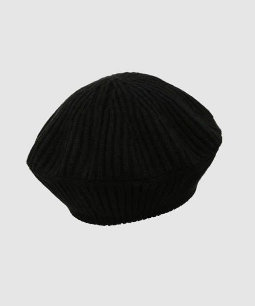 GANNI(ガニー)の「Structured Rib Beret(ニットキャップ/ビーニー・レディース・ブラック/ピンク/ベージュ・OS)」の4枚目の写真