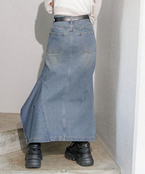 PAGEBOY（ページボーイ）の「イレヘムデニムスカート（デニムスカート・レディース・ブラック/ブルー・SMALL/MEDIUM）」の14枚目の写真