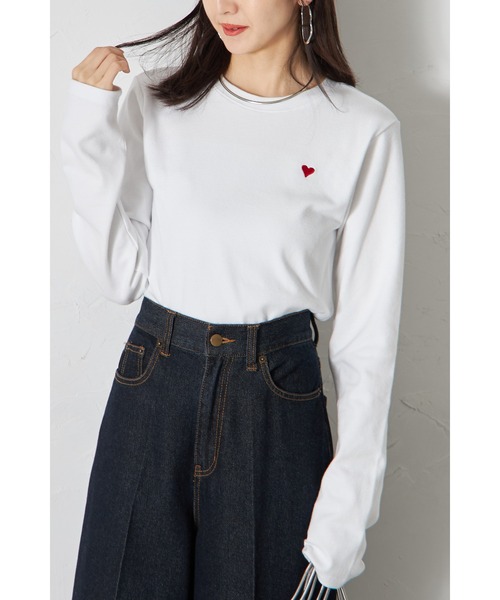 ZOZO限定】ハート刺繍ロンT（Tシャツ/カットソー