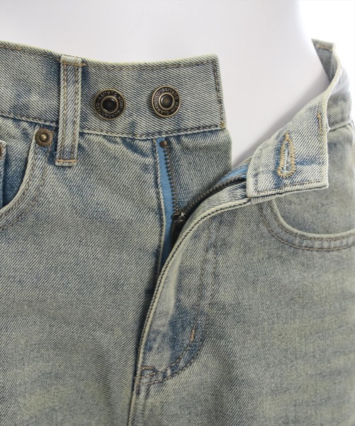 clear（クリア）の「オーバーダイ加工デニムカーブパンツ[ヴィンテージライク ストリートコーデ]≪再入荷≫（デニムパンツ・レディース・ベージュ・S/M/L）」の8枚目の写真
