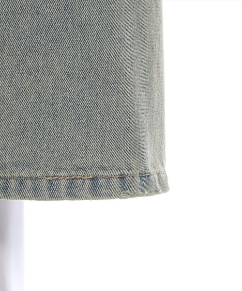 clear（クリア）の「オーバーダイ加工デニムカーブパンツ[ヴィンテージライク ストリートコーデ]≪再入荷≫（デニムパンツ・レディース・ベージュ・S/M/L）」の9枚目の写真