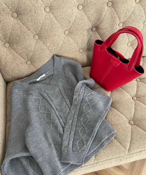 Julia Boutique（ジュリアブティック）の「スカーフ付き2wayハンドバッグ（ハンドバッグ・レディース・レッド/ピンク/ブルー/オフホワイト/ブラック/グレイッシュベージュ・ONE）」の20枚目の写真