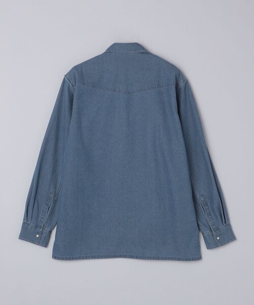 SHIPS（シップス）の「BATEAUX DE SHIPS: レギュラーカラー ウエスタン デニム  シャツ（シャツ/ブラウス・メンズ・ブラック/ライトブルー・2/3/1）」の3枚目の写真