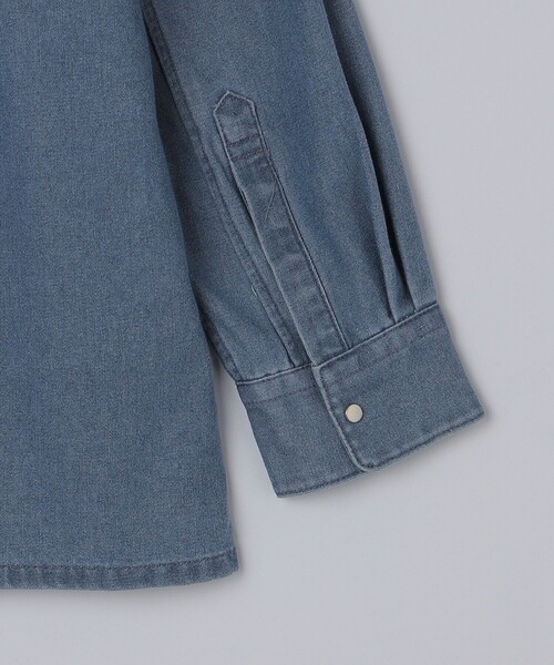 SHIPS（シップス）の「BATEAUX DE SHIPS: レギュラーカラー ウエスタン デニム  シャツ（シャツ/ブラウス・メンズ・ブラック/ライトブルー・2/3/1）」の7枚目の写真