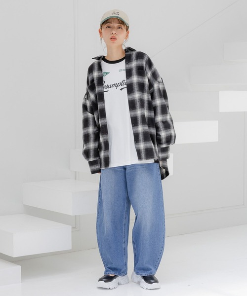 LAKOLE（ラコレ）の「オンブレチェックシャツ / 143834（シャツ/ブラウス・レディース・ブラック/ブルー/アイボリー・FREE）」の22枚目の写真