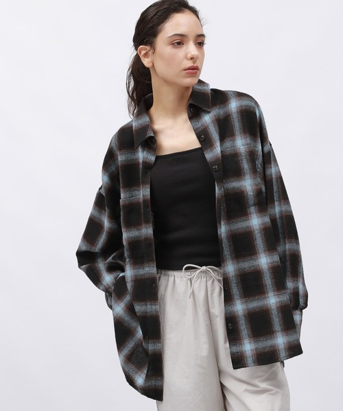 LAKOLE（ラコレ）の「オンブレチェックシャツ / 143834（シャツ/ブラウス・レディース・ブラック/ブルー/アイボリー・FREE）」の21枚目の写真