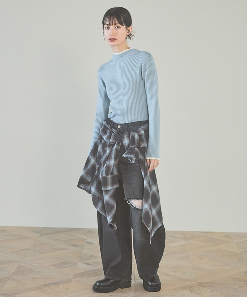 LAKOLE（ラコレ）の「オンブレチェックシャツ / 143834（シャツ/ブラウス・レディース・ブラック/ブルー/アイボリー・FREE）」の19枚目の写真