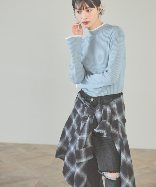 LAKOLE（ラコレ）の「オンブレチェックシャツ / 143834（シャツ/ブラウス・レディース・ブラック/ブルー/アイボリー・FREE）」の20枚目の写真