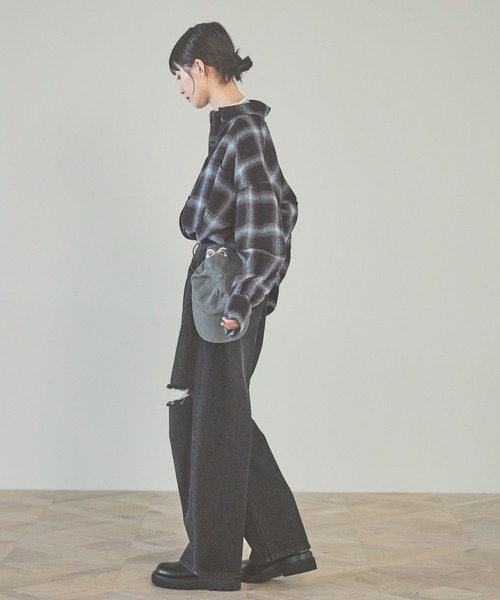 LAKOLE（ラコレ）の「オンブレチェックシャツ / 143834（シャツ/ブラウス・レディース・ブラック/ブルー/アイボリー・FREE）」の8枚目の写真