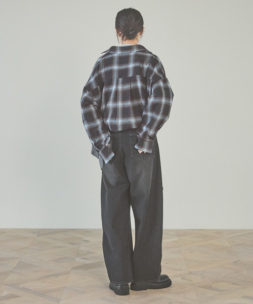 LAKOLE（ラコレ）の「オンブレチェックシャツ / 143834（シャツ/ブラウス・レディース・ブラック/ブルー/アイボリー・FREE）」の11枚目の写真