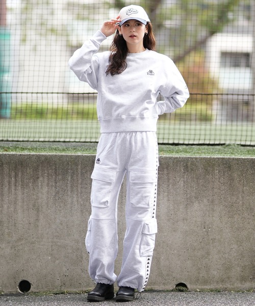 Kappa（カッパ）の「【ムラサキスポーツ限定】KAPPA/カッパ スウェットカーゴパンツ オーバーサイズ 244914（カーゴパンツ・レディース・ヘザーグレー/ブラック・L/M）」の18枚目の写真