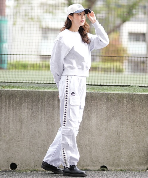 Kappa（カッパ）の「【ムラサキスポーツ限定】KAPPA/カッパ スウェットカーゴパンツ オーバーサイズ 244914（カーゴパンツ・レディース・ヘザーグレー/ブラック・L/M）」の16枚目の写真