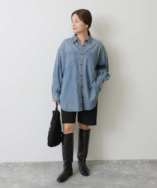 JOURNAL STANDARD(ジャーナルスタンダード)の「《追加3》ライトオンスデニムシャツ(シャツ/ブラウス・レディース・ブルー系その他・FREE)」の8枚目の写真