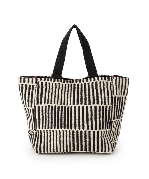 one'sterrace（ワンズテラス）の「◆【ワンズテラスオリジナル】ジャカードバッグ スティックス（トートバッグ・レディース・ブラック系8/グレー系4・99）」の5枚目の写真