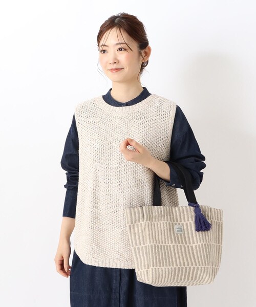 one'sterrace（ワンズテラス）の「◆【ワンズテラスオリジナル】ジャカードバッグ スティックス（トートバッグ・レディース・ブラック系8/グレー系4・99）」の13枚目の写真