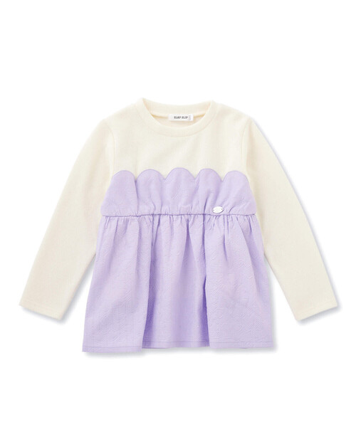 SLAP SLIP（スラップスリップ）の「エンボスハート柄ビスチェドッキングトップス(80~140cm)（シャツ/ブラウス・キッズ・パープル/ブラック・80ｃｍ/120cm/110cm/90cm/130cm/100cm/140cm）」の10枚目の写真