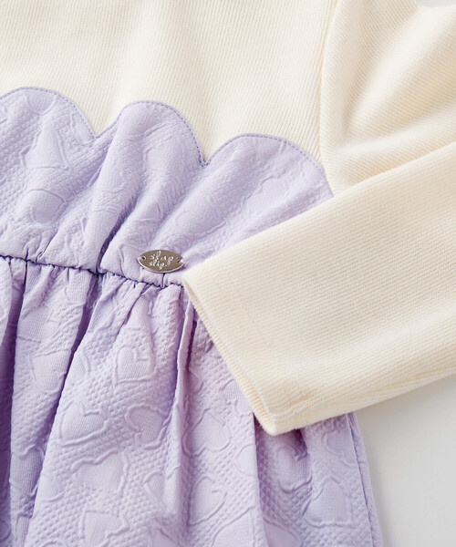 SLAP SLIP（スラップスリップ）の「エンボスハート柄ビスチェドッキングトップス(80~140cm)（シャツ/ブラウス・キッズ・パープル/ブラック・80ｃｍ/120cm/110cm/90cm/130cm/100cm/140cm）」の13枚目の写真