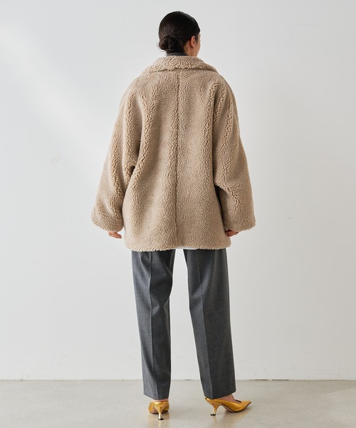 Whim Gazette（ウィムガゼット）の「【インフルエンサーコラボ】ミドルボアコート（その他アウター・レディース・ベージュ/モカ・FREE）」の19枚目の写真