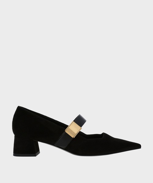 CHARLES & KEITH メタリックアクセント メリージェーンパンプス