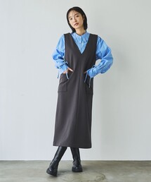 REVERSEWARMVネックジャンパースカート