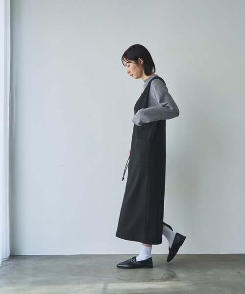 coen（コーエン）の「REVERSEWARMVネックジャンパースカート（ジャンパースカート・レディース・ダークブラウン/ダークグレー/ブラック/ナチュラル・L/M）」の19枚目の写真