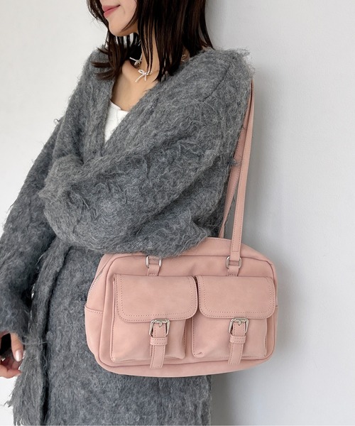 Heather（ヘザー）の「WポケットショルダーBAG　231619（ショルダーバッグ・レディース・ピンク/シルバー/ブラック/ベージュ・ONE SIZE）」の17枚目の写真