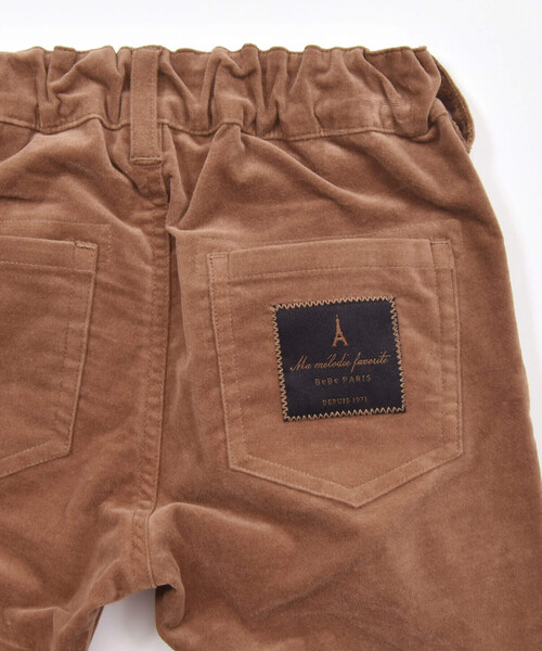 【セール】リブレスコールスリムテーパードロングパンツ(90~150cm)（その他パンツ）｜BeBe（ベベ）