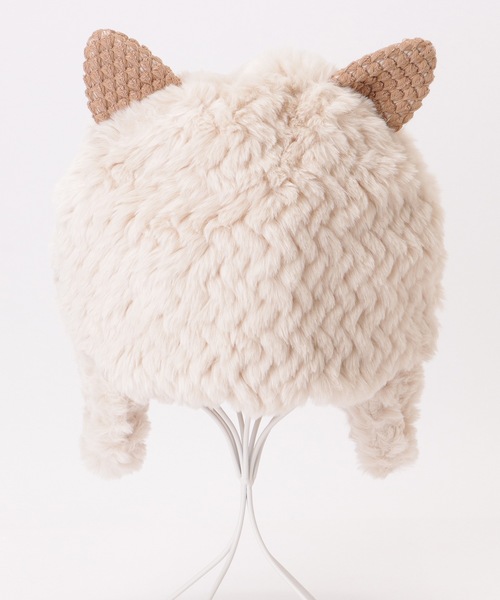 セール】アニマル 耳付き 2WAY ファー キャップ（ニットキャップ