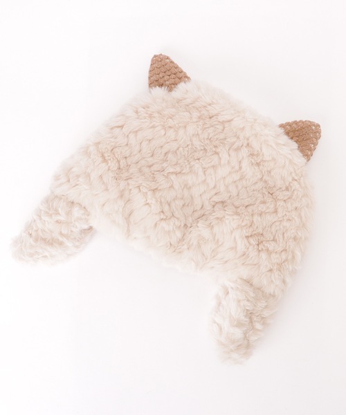 セール】アニマル 耳付き 2WAY ファー キャップ（ニットキャップ
