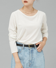 qualite scape | サイドシャーリングベロアロンT(Tシャツ/カットソー)