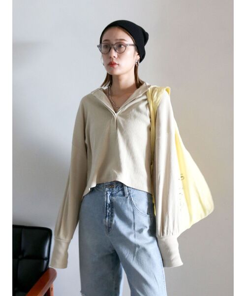 Ungrid（アングリッド）の「リブ編みニット帽（ニットキャップ/ビーニー・レディース・チャコールグレー/ブラック/ライトグレー・FREE）」の12枚目の写真