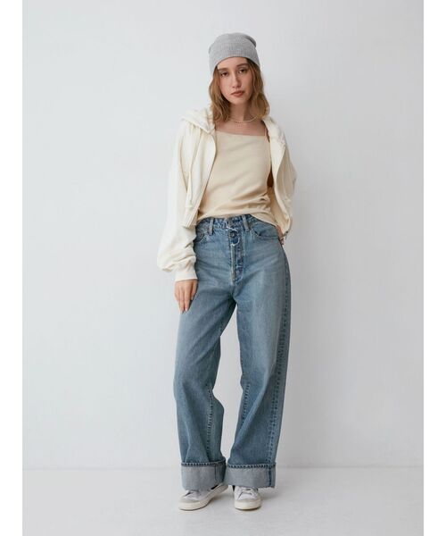 Ungrid（アングリッド）の「リブ編みニット帽（ニットキャップ/ビーニー・レディース・チャコールグレー/ブラック/ライトグレー・FREE）」の20枚目の写真