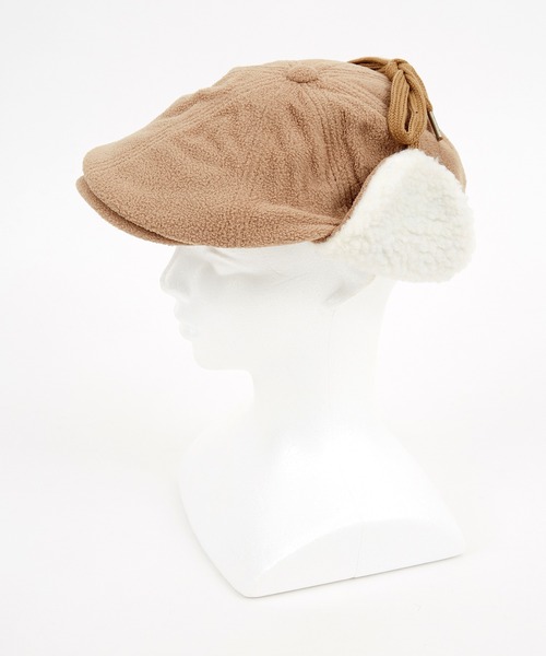 セール】an meets zakka ウールタッチフリース切替ボア耳当て