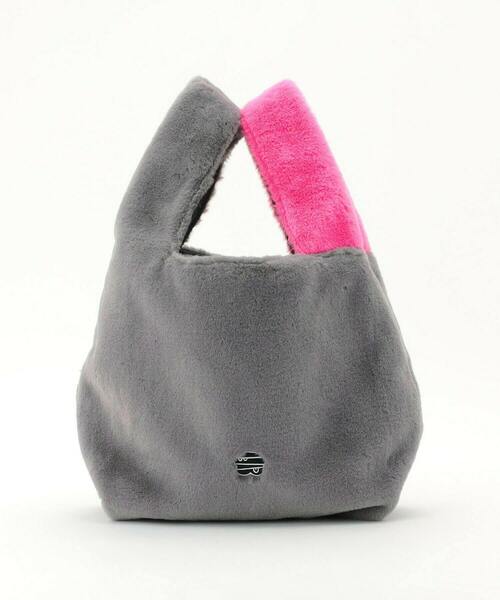 FRAPBOIS PARK（フラボアパーク）の「パークファーBAG（ハンドバッグ・レディース・グレー/ブラック・FREE）」の2枚目の写真