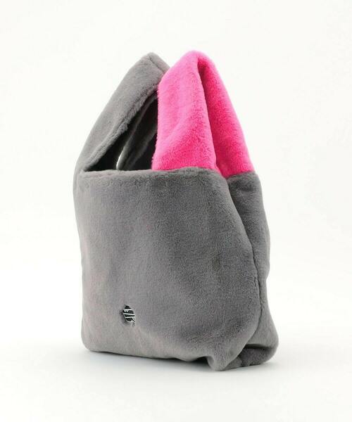 FRAPBOIS PARK（フラボアパーク）の「パークファーBAG（ハンドバッグ・レディース・グレー/ブラック・FREE）」の4枚目の写真