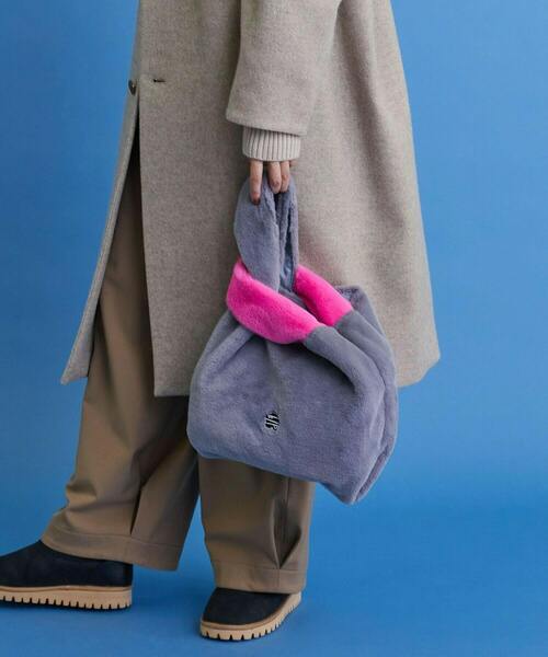 FRAPBOIS PARK（フラボアパーク）の「パークファーBAG（ハンドバッグ・レディース・グレー/ブラック・FREE）」の9枚目の写真