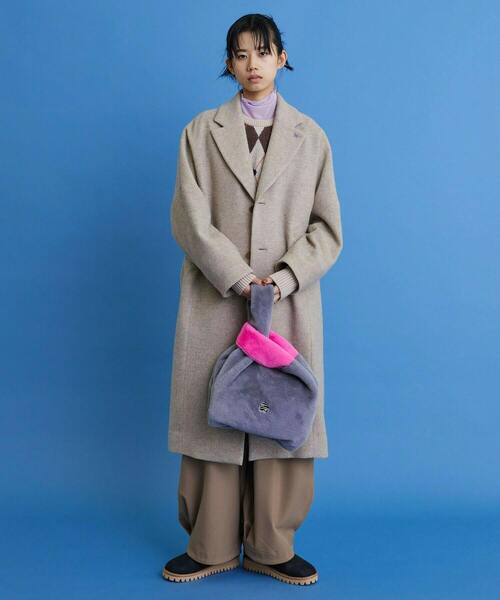 FRAPBOIS PARK（フラボアパーク）の「パークファーBAG（ハンドバッグ・レディース・グレー/ブラック・FREE）」の10枚目の写真