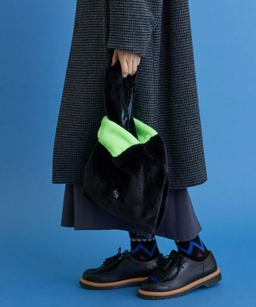 FRAPBOIS PARK（フラボアパーク）の「パークファーBAG（ハンドバッグ・レディース・グレー/ブラック・FREE）」の13枚目の写真