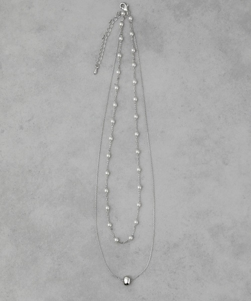 Kana（カナ）の「華奢 メタル ニュアンス パール 2連 ネックレス パーティー 結婚式 お呼ばれ オケージョン（ネックレス・レディース・シルバー/ゴールド・フリー）」の12枚目の写真