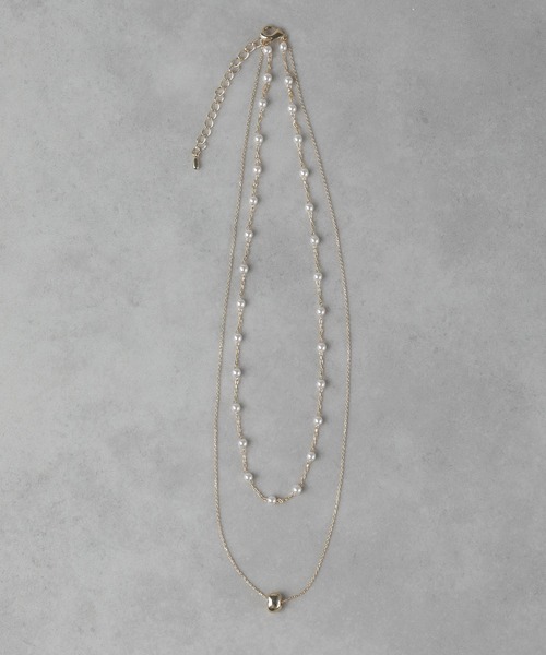 Kana（カナ）の「華奢 メタル ニュアンス パール 2連 ネックレス パーティー 結婚式 お呼ばれ オケージョン（ネックレス・レディース・シルバー/ゴールド・フリー）」の11枚目の写真