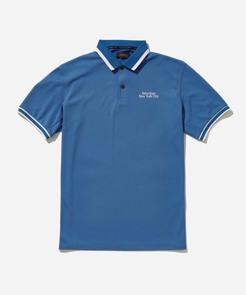 Saturdays Golf(サタデーズゴルフ)の「Line Basic Polo Shirt S/S(ポロシャツ・メンズ・ホワイト/ブルー/ブラック・XXL/L/S/XL/M)」の22枚目の写真