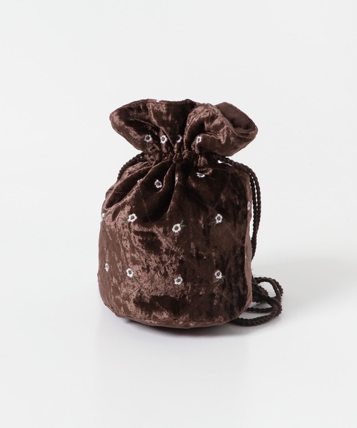 URBAN RESEARCH Sonny Label(アーバンリサーチサニーレーベル)の「フラワー刺繍ベロアミニショルダーバッグ(ショルダーバッグ・レディース・ブラック/ブラウン/ベージュ・ONE)」の10枚目の写真